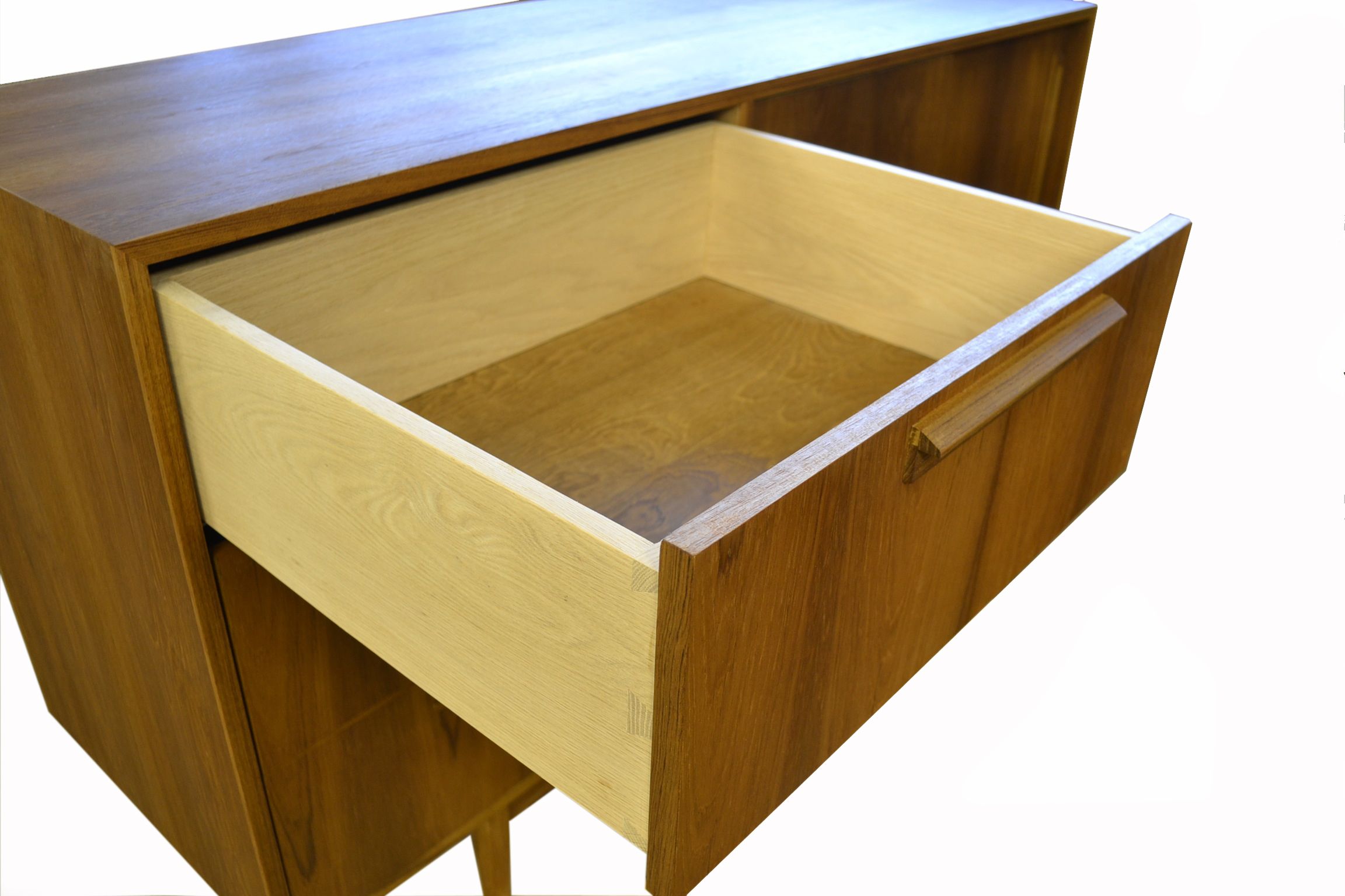 Custom Teak Mid Century Style Credenza by Blak Haus Furniture