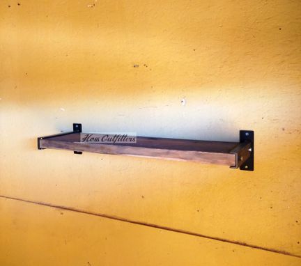 Custom Made Industrial Floating Shelf - Metal & Wood Wall Shelf- Heavy Duty Shelves