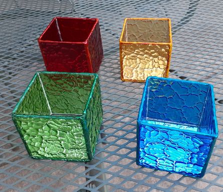 Custom Made Stained Glass Candle Holder