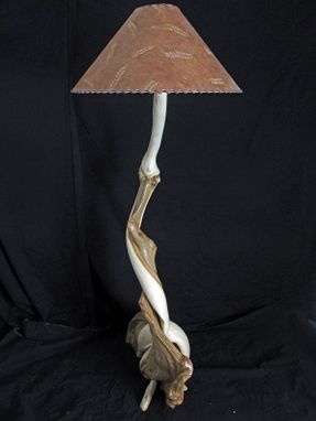 Custom Made Rustic Wood Floor Lamp Made From Twisted Juniper