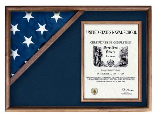 Custom Made Display Cases For Flags From Military