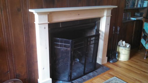 Custom Made Knotty Pine Fireplace Mantel And Surround