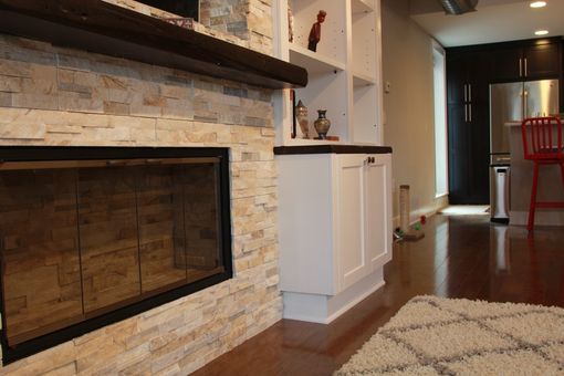 Custom Made Hoboken Built In Millwork Wall With Fireplace