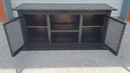 Custom Made Industrial Media Console Cabinet