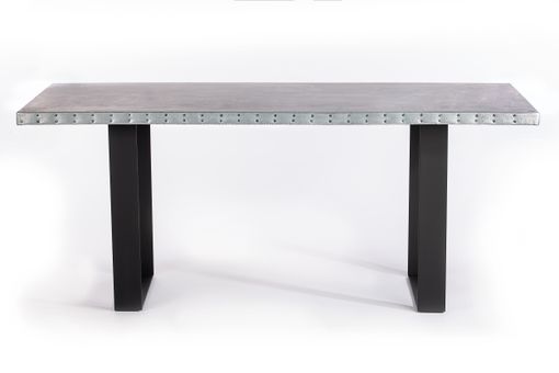 Custom Made Zinc Table Zinc Dining Table -  The Maddox Zinc Top Dining Table