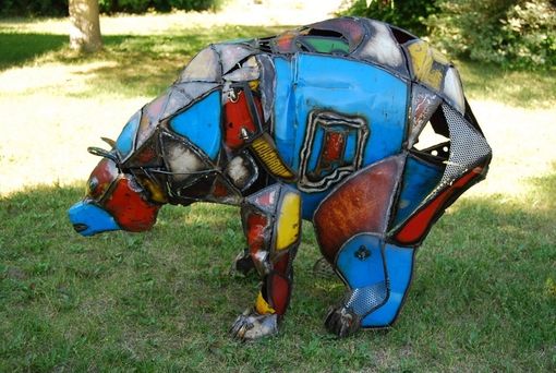 Custom Made Metal Bear Sculpture