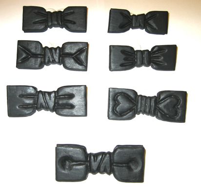 Custom Made Bow Ties - In Ebony - For Formal In Wood