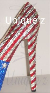 Custom Made American Flag Heels(American Eagle Pumps)
