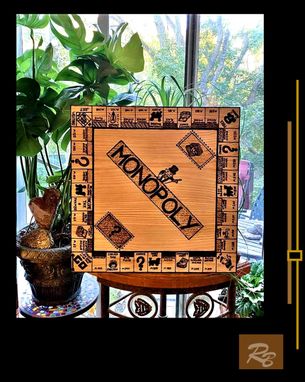 Custom Made Custom, Monopoly, Board, Wood, 2ft X 2ft, Hand Created, Artistic Creations By Rose