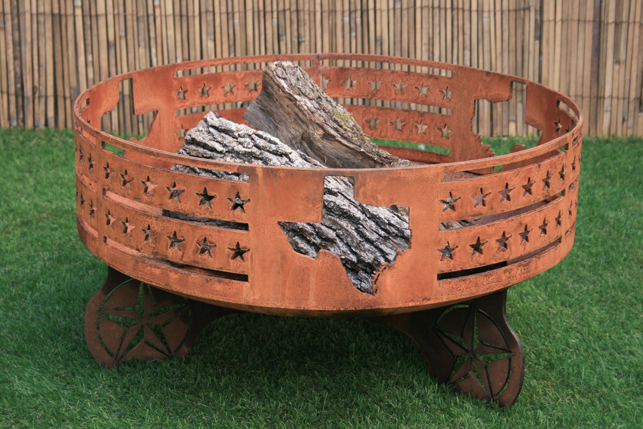 Hand Made Steel Texas Fire Pit, Texas Fire Pit