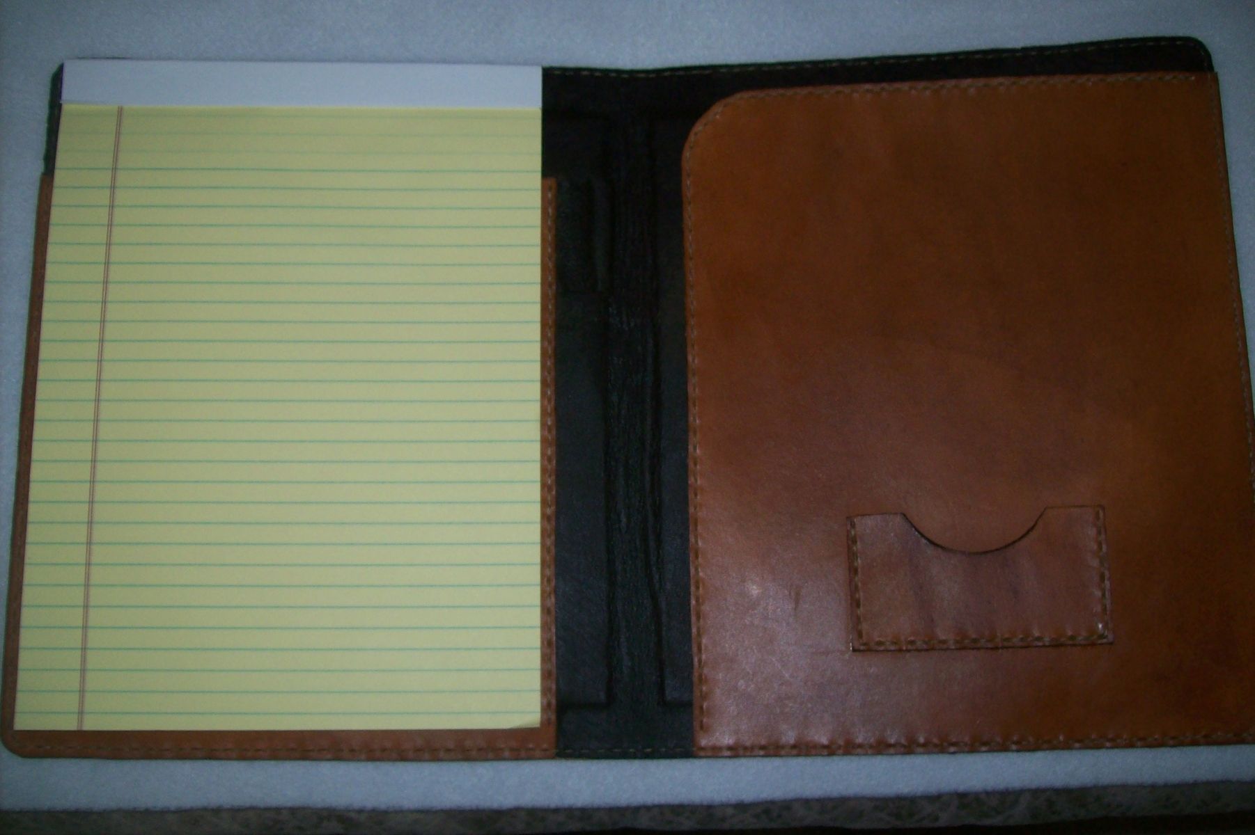 Left Handed Portfolio Zippered Portfolio Leather Padfolio 