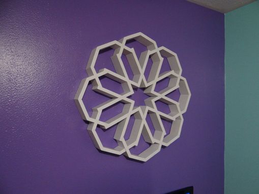 Custom Made The Snowflake - Floating Shelves-Modern Shelving-Wall Art-Wall Decor-Shelf-Geometric-Snowflake