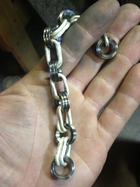 Custom Made Sterling Silver And Titanium Wallet Chain