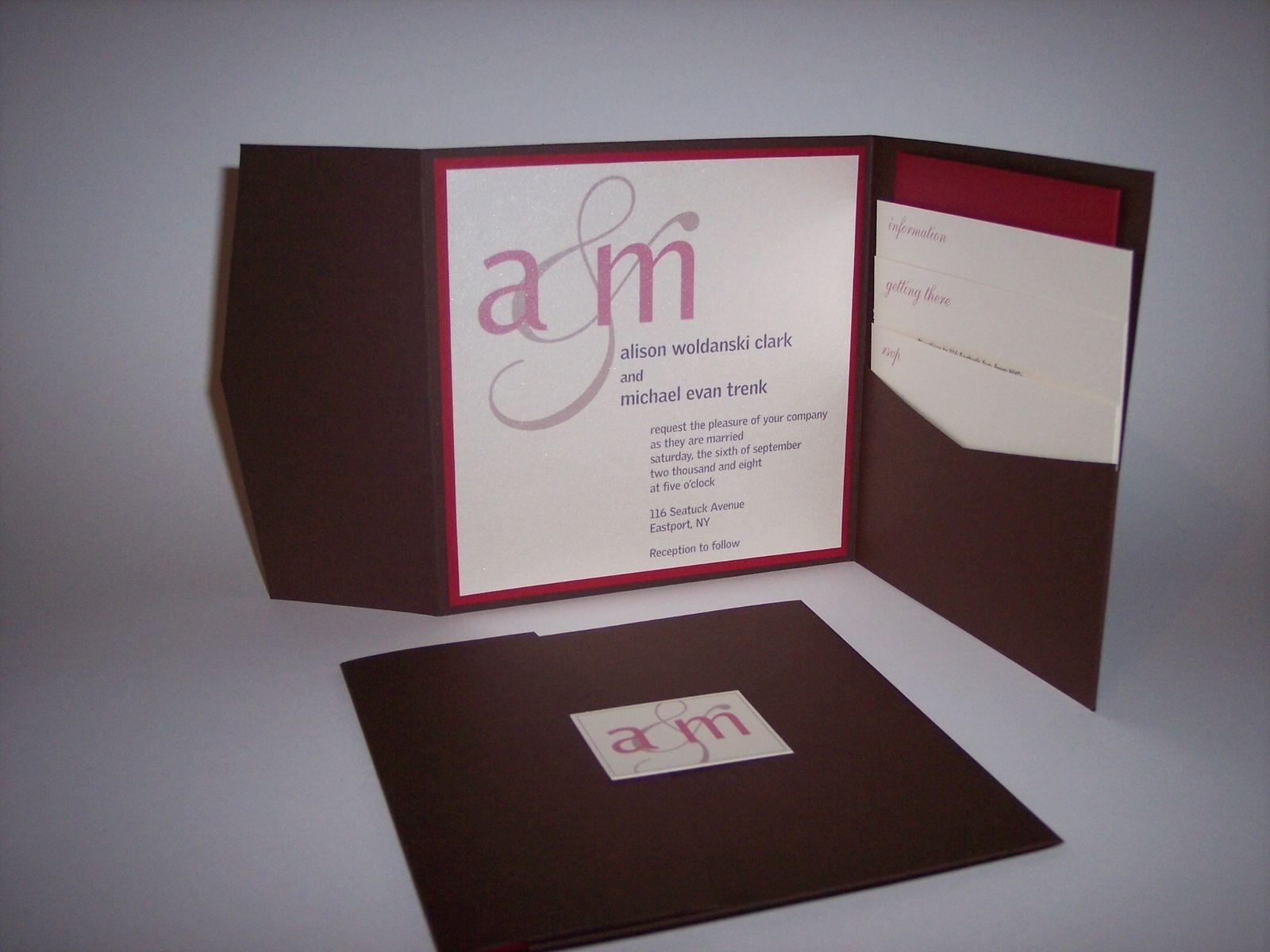 Custom Pocket Wedding Invitations 6