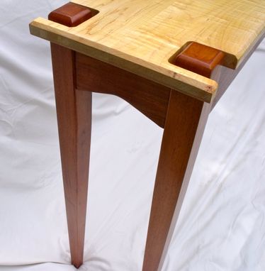 Custom Made Hall Table Of Mahogany And Maple