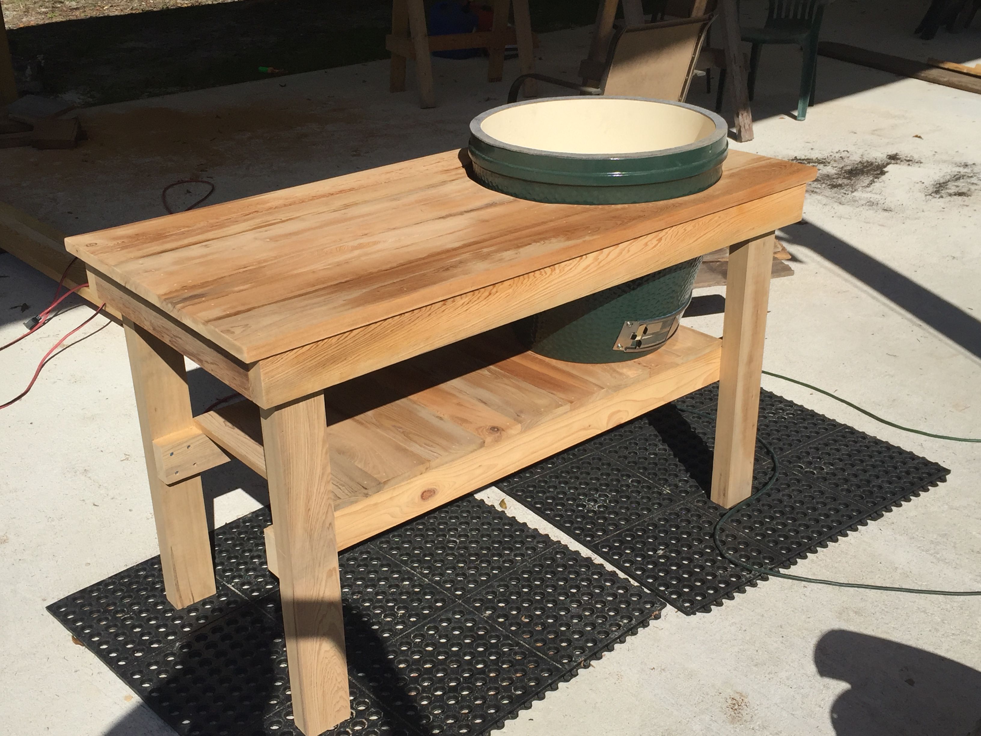 Custom Green Egg Grill Table! by Coastal Country Creations