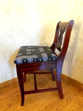 Custom Made Hand-Weaved Re-Upholstered Antique Chair