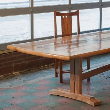 Custom Made Oak And Elm Barnwood Table