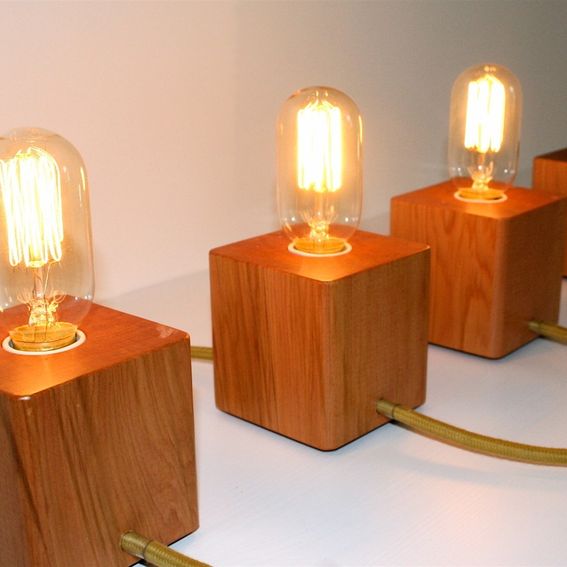 Custom Wood Block Lamps by Tungsten Customs | CustomMade.com