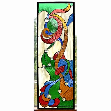 Custom Made Nouveau #1 Stained Glass Panel