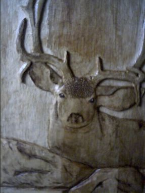 Custom Made Mule Deer Relief Carving