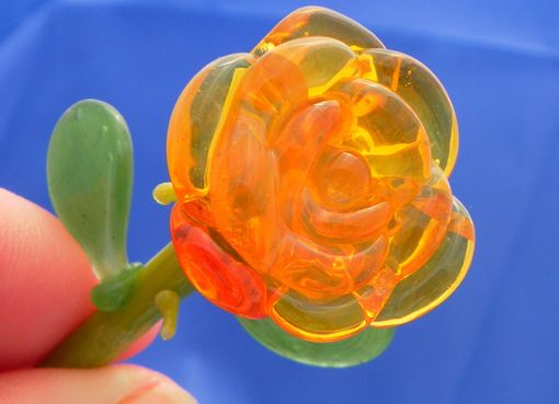 Custom Made Custom Long-Stemmed Glass Rose