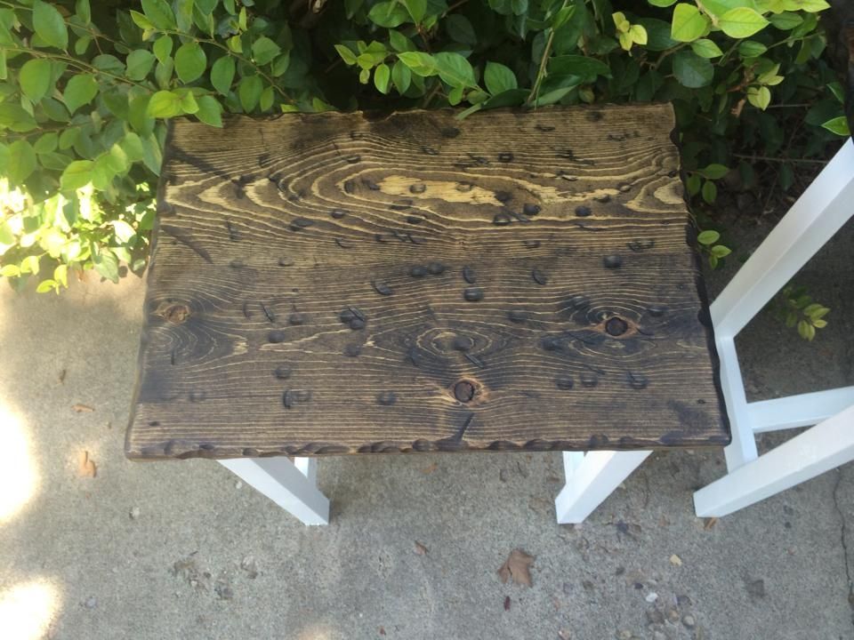 Handmade Rustic End Tables by Bobby Petersen Woodworking