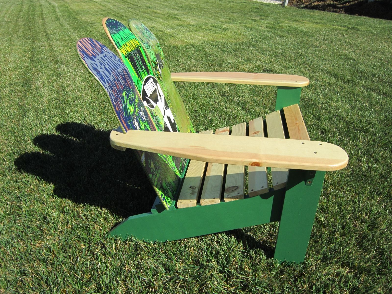 Buy Custom Adirondack Chair From Repurposed Skateboards, made to order