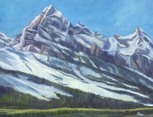 Custom Made Teton Giant (Jackson, Wyoming) Oil Painting - Fine Art Print On Canvas, Unstretched