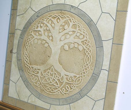 Custom Made Tree Of Life Travertine Mosaic Tile