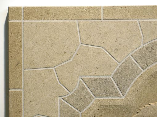Custom Made Limestone Classic Grape Relief Monolithic Mosaic Back Splash Decorative Tile Insert