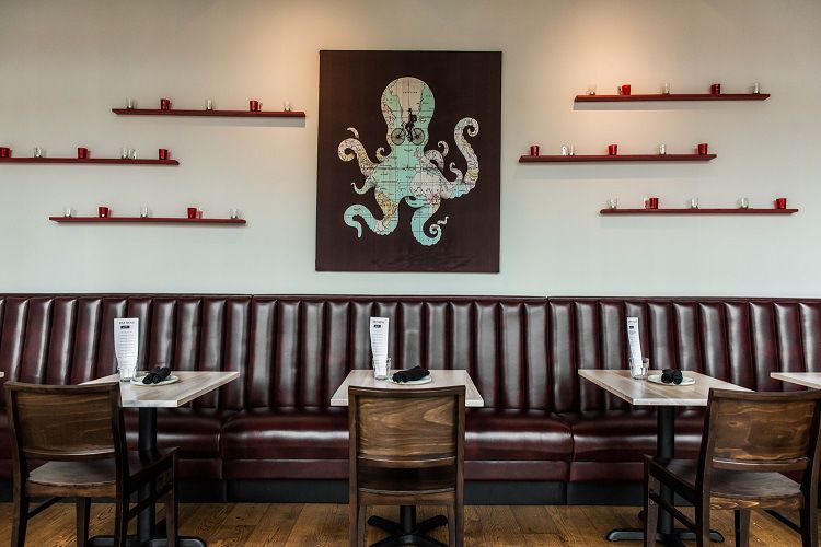 Handmade Custom Restaurant Tables by Four Fields Furniture