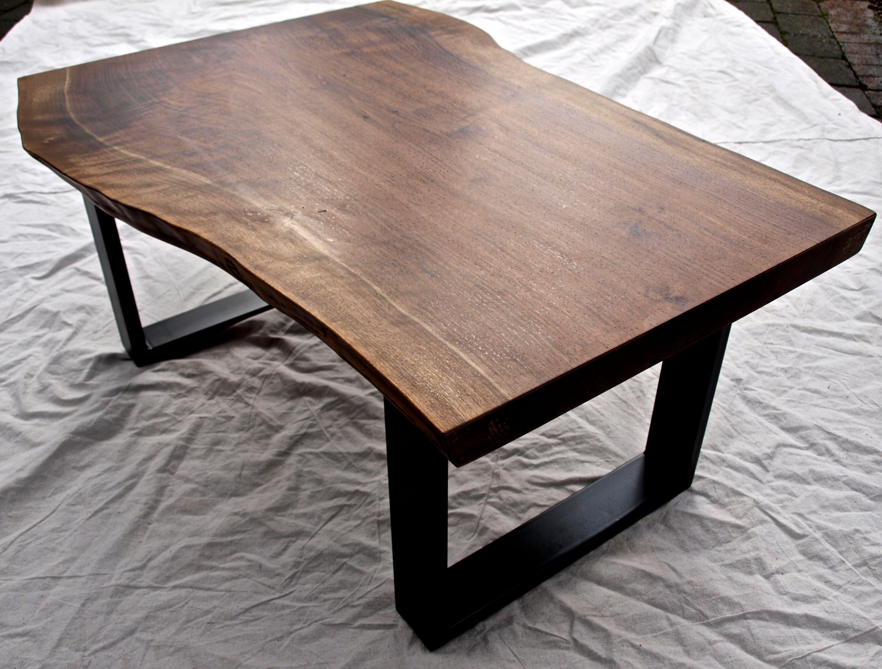 Hand Crafted Live Edge Walnut Coffee Table by WITNESS TREE STUDIOS