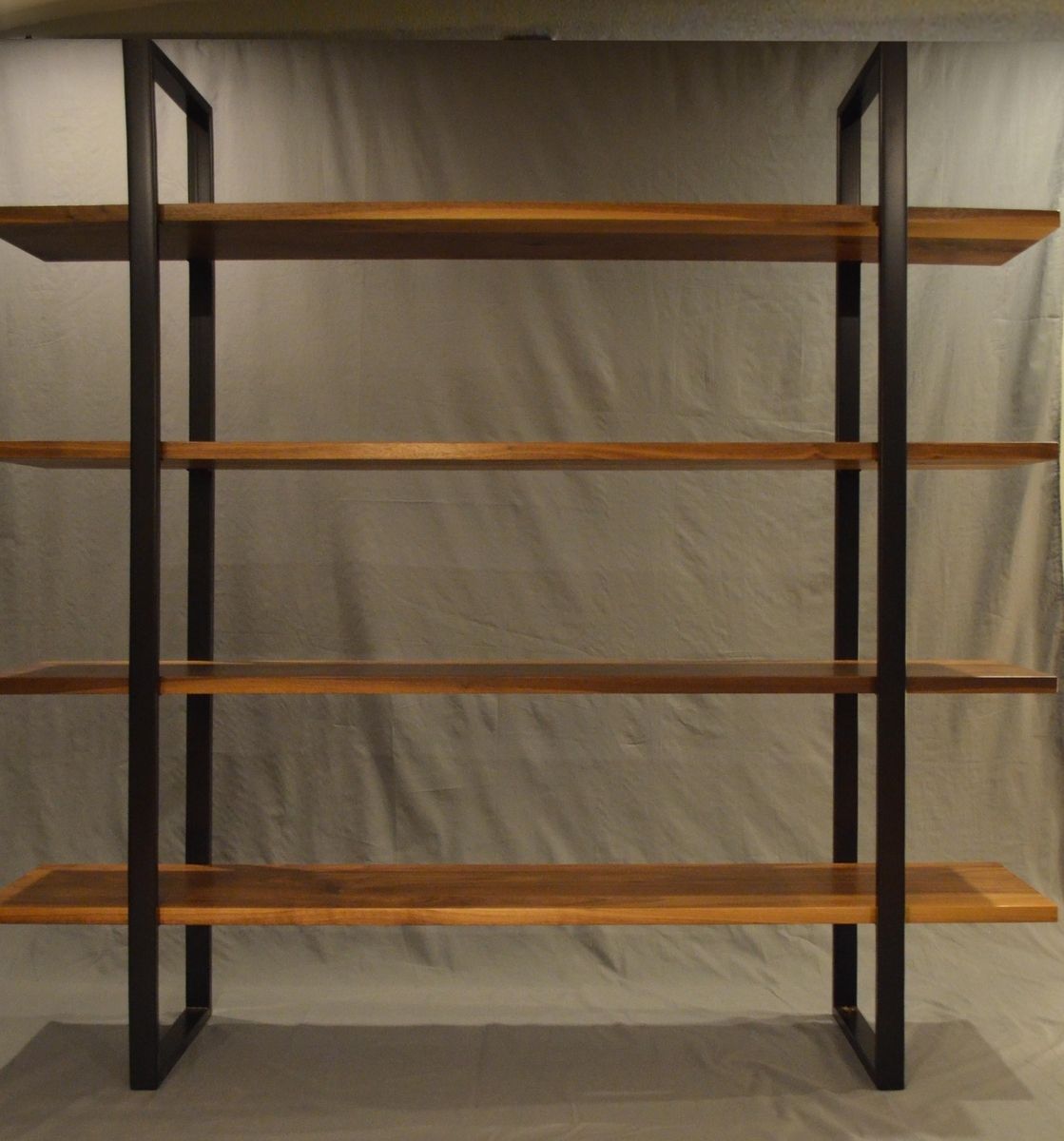 Handmade Floating Walnut And Steel Bookcase By Fabitecture Handmade Floating Walnut And Steel Bookcase By Fabitecture Custommade