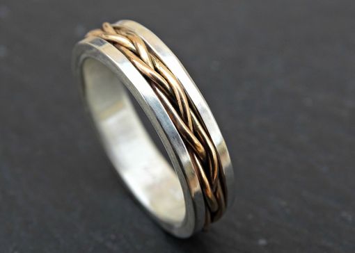 A Custom Made Celtic Wedding Band Men Gold Braided Ring Celtic Wedding Band Men Gold Braided Ring Viking Mens Promise