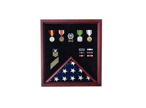 Custom Made Extra Large Flag And Medal Display Case