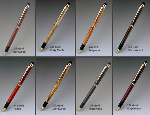Custom Made Touch Stylus Pen, Exotic Wood Body
