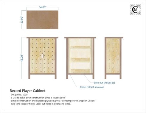 Custom Made Record Player Cabinet