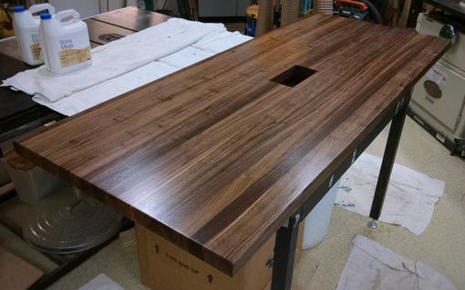 Custom Made Walnut Butcher Block Table Top