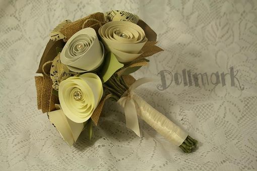 Custom Made Custom Paper Flower Wedding Bridal Bouquet