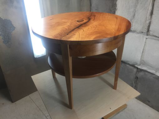 Custom Made Round End Table In Biedermeier Style