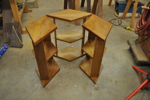 Custom Made Walnut Art Deco End Table