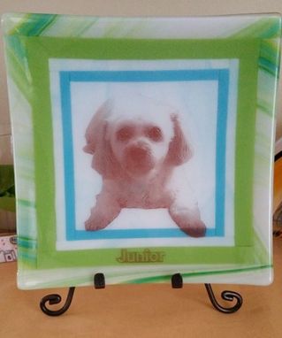 Custom Made Dog Portrait Plates