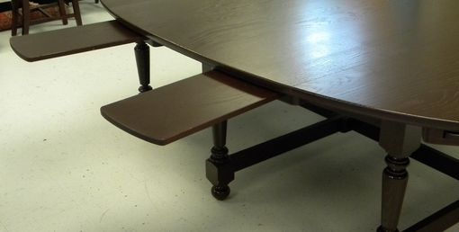 Custom Made Oval Classroom Table With Pull-Out Sliders