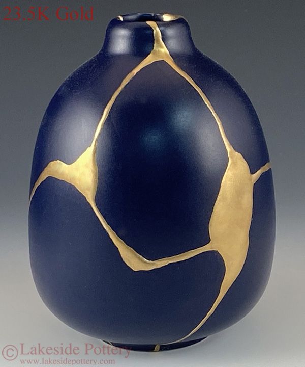 Hand Made Kintsugi Vase by Lakeside Pottery Ceramic Studio & 3D Art