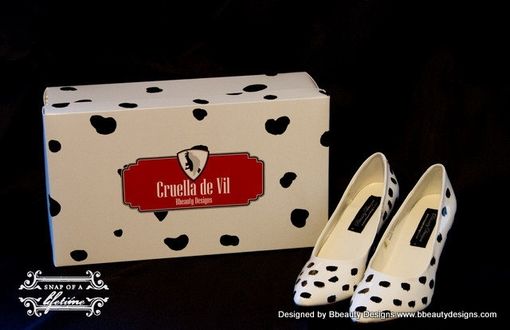 Custom Made Cruella Devil Couture Style Adult Costume Pair Shoes Dress Shoes Custom Made