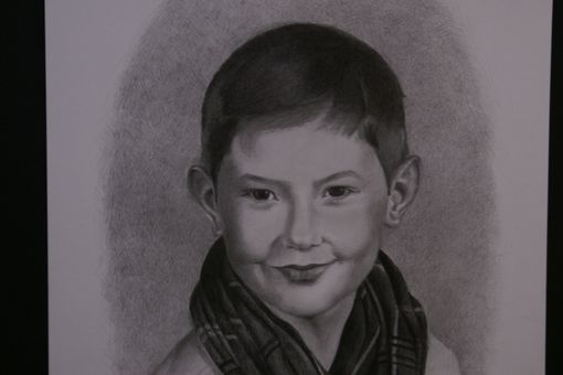 Custom Made Portrait Graphite Hand Drawn Custom Young Boy, Child, Son
