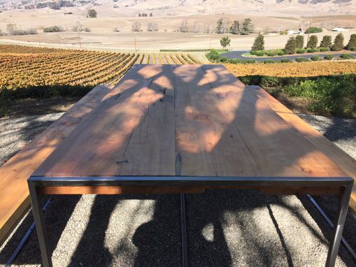 Custom Made Cypress Slab Winery Table