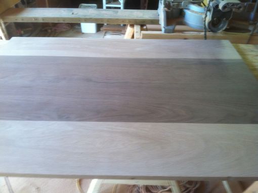 Custom Made Dining Table, White Oak/Black Walnut