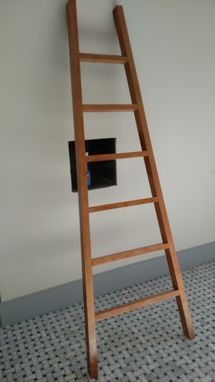 Custom Made Rustic Cherry Ladder  Towel Rack